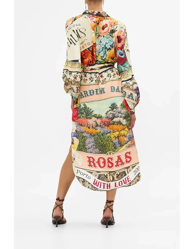 Hi-Lo Midi Shirt Dress Aromatic Amor