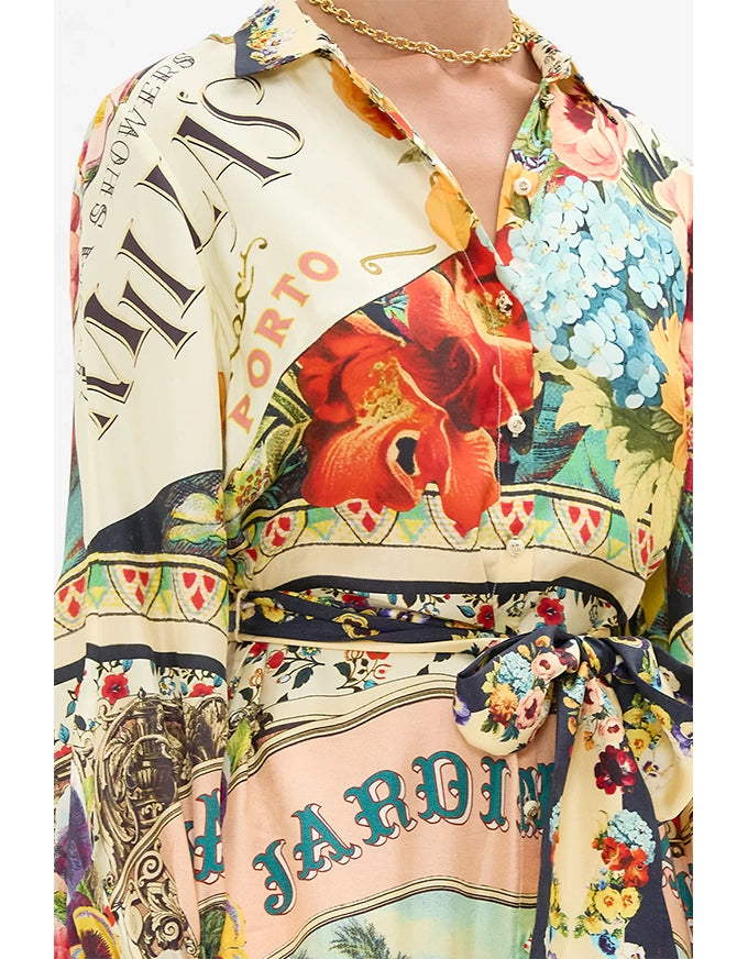 Hi-Lo Midi Shirt Dress Aromatic Amor