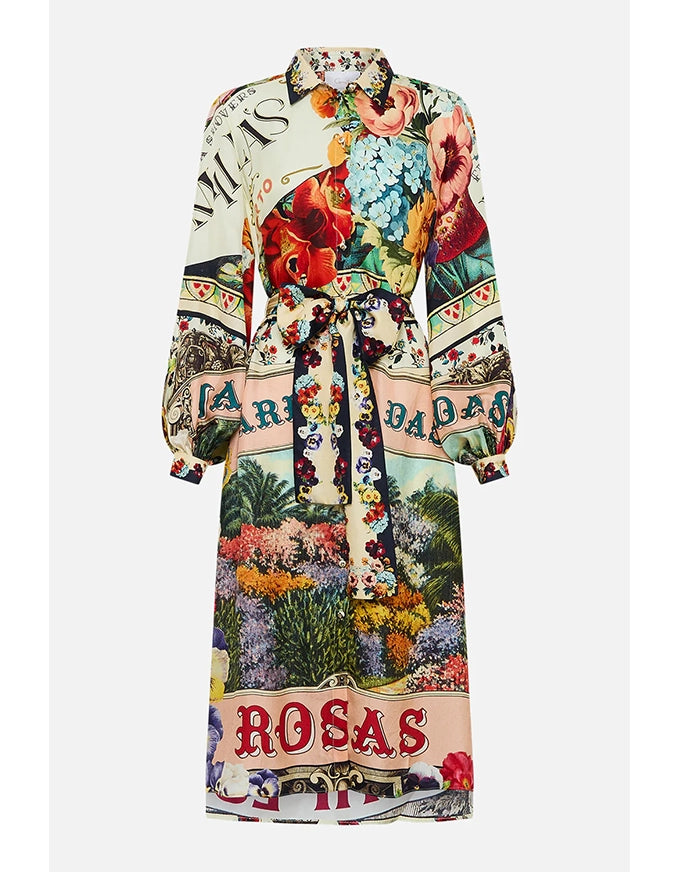 Hi-Lo Midi Shirt Dress Aromatic Amor