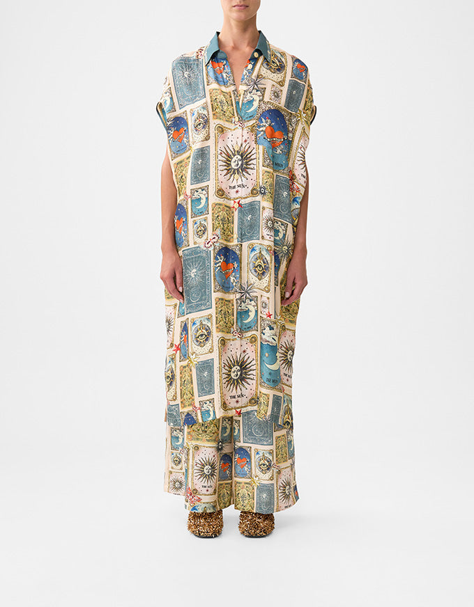 My Lucky Stars Sleeveless Shirtdress