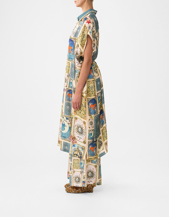My Lucky Stars Sleeveless Shirtdress