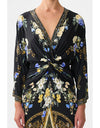 Ottoman Elegance Long Split Front Twist Dress