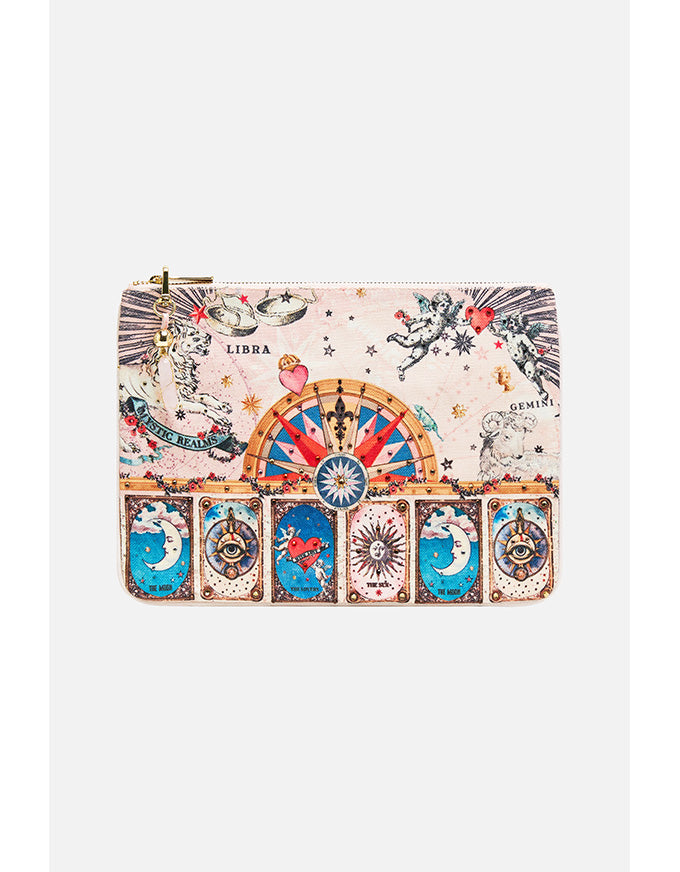 House Of Horoscopes Small Canvas Clutch
