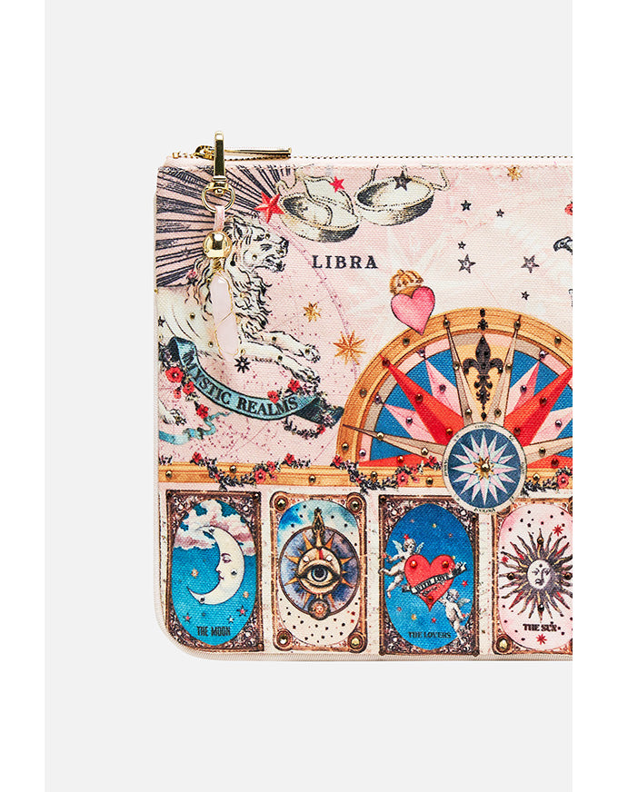 House Of Horoscopes Small Canvas Clutch