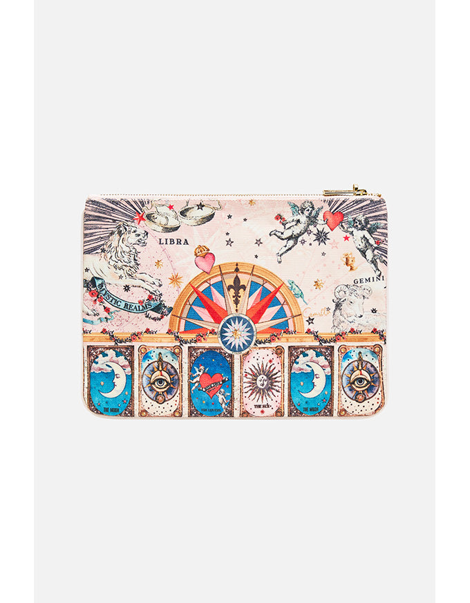 House Of Horoscopes Small Canvas Clutch