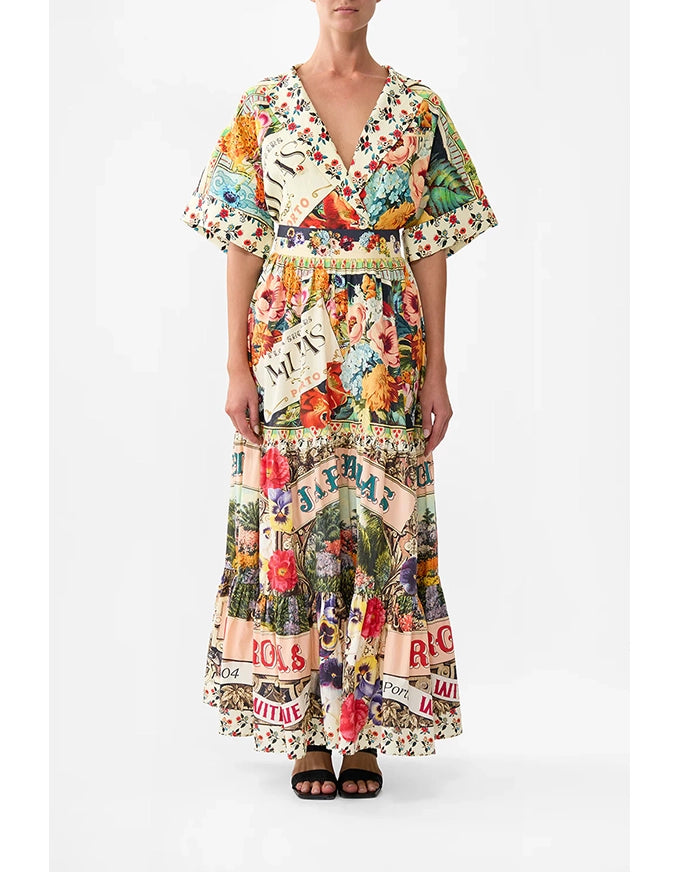 High Waisted Tiered Skirt Aromatic Amor