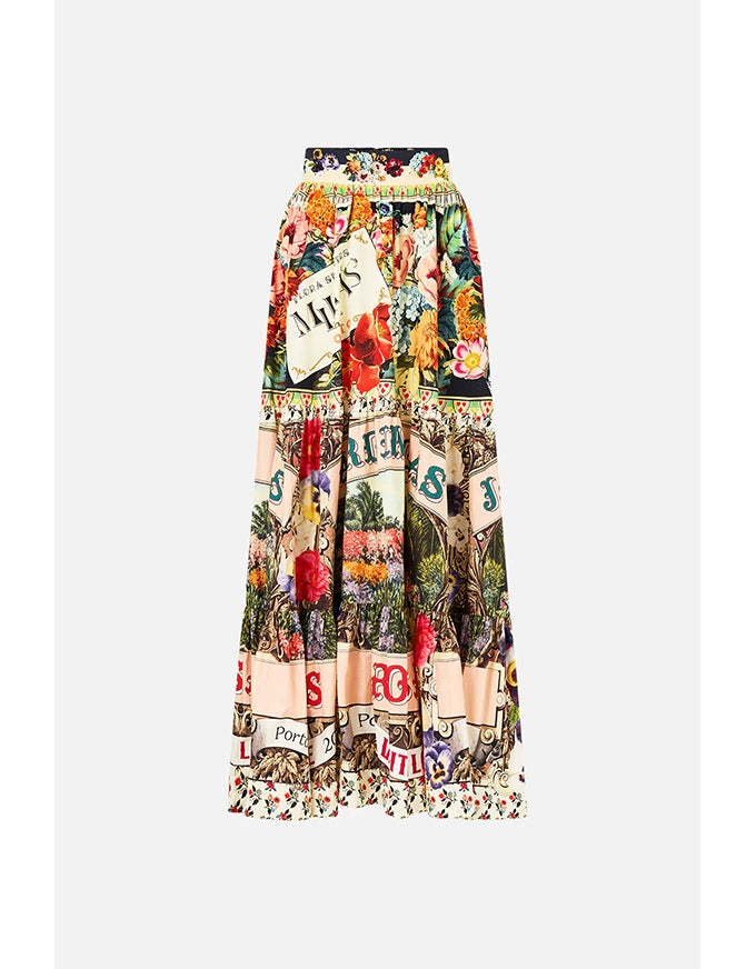 High Waisted Tiered Skirt Aromatic Amor