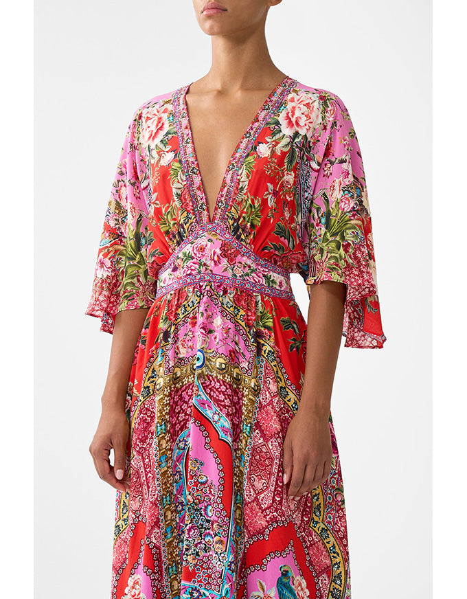 Heirloom Empire Waisted Dress w Hem Ruffle