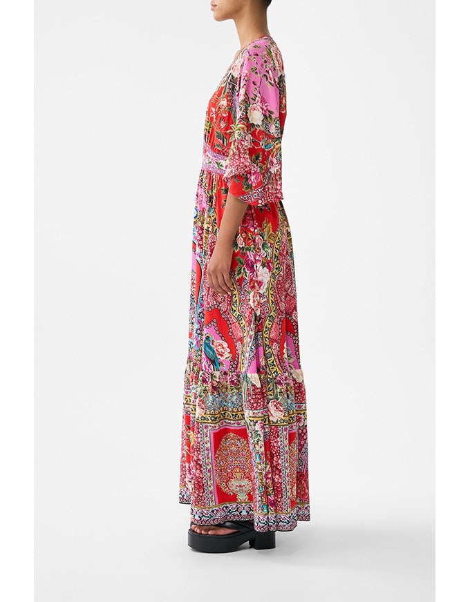 Heirloom Empire Waisted Dress w Hem Ruffle