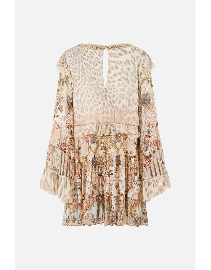 Tiered Swing Mini Dress -  Aranjuez Animalia
