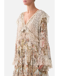 Tiered Swing Mini Dress -  Aranjuez Animalia
