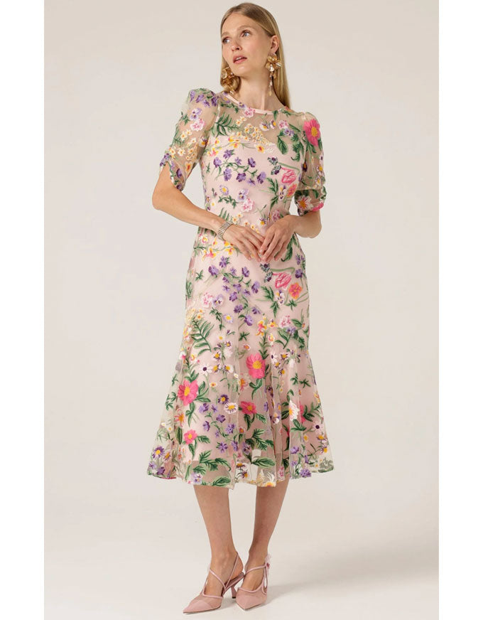 Cardelina Dress Lavender Pink Foral