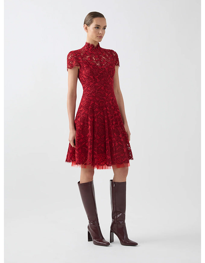Carmen A-Line Ruby Lace Dress