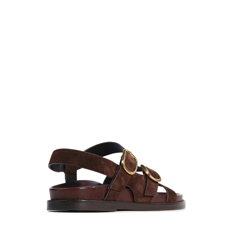 Carmins Espresso Suede Sandals