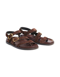 Carmins Espresso Suede Sandals