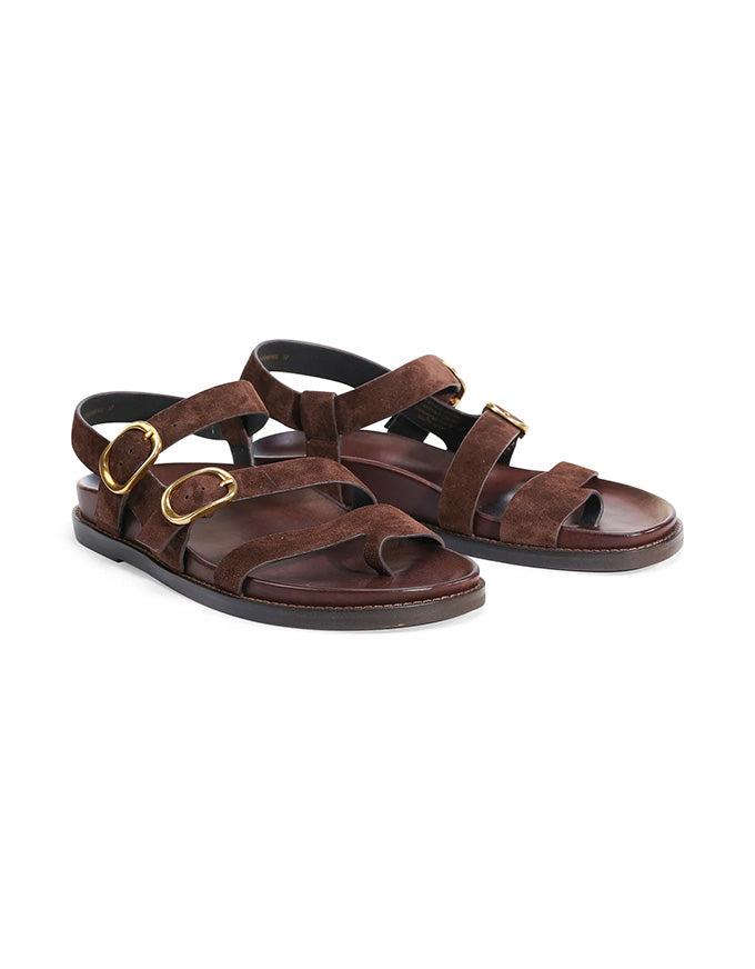 Carmins Espresso Suede Sandals