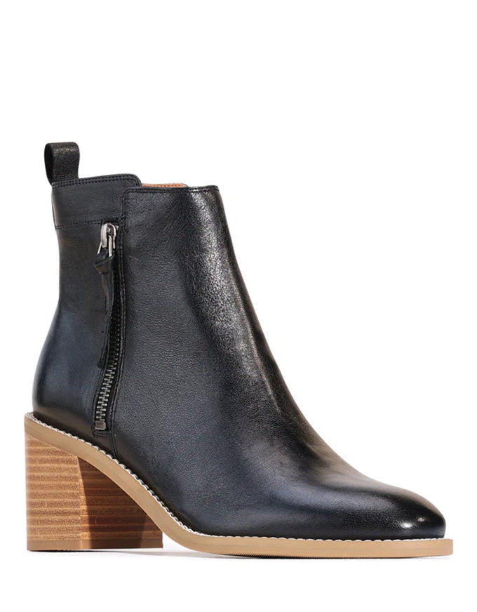 Charity Ankle Boots Nero Leather