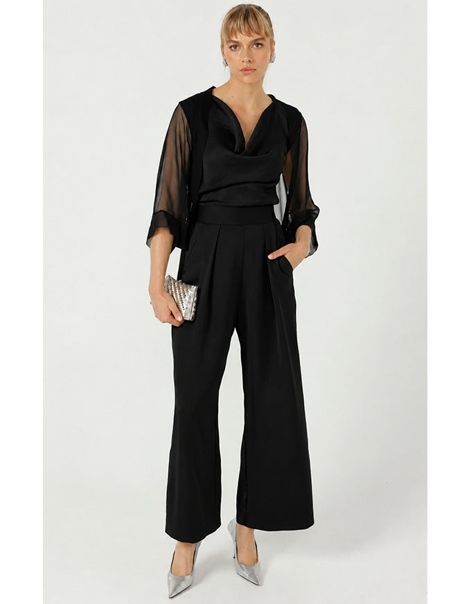 Sheer Silk Kimono Black