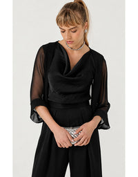 Sheer Silk Kimono Black