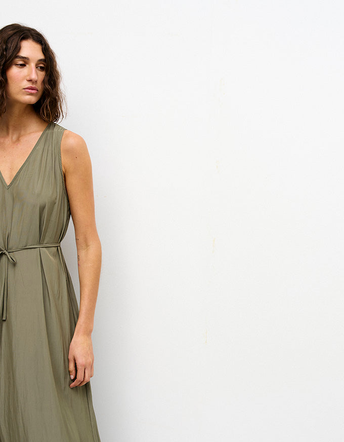 Chloe Dress Olive - Australian Made