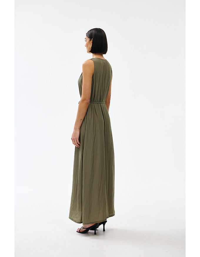 Chloe Dress Olive - Australian Made