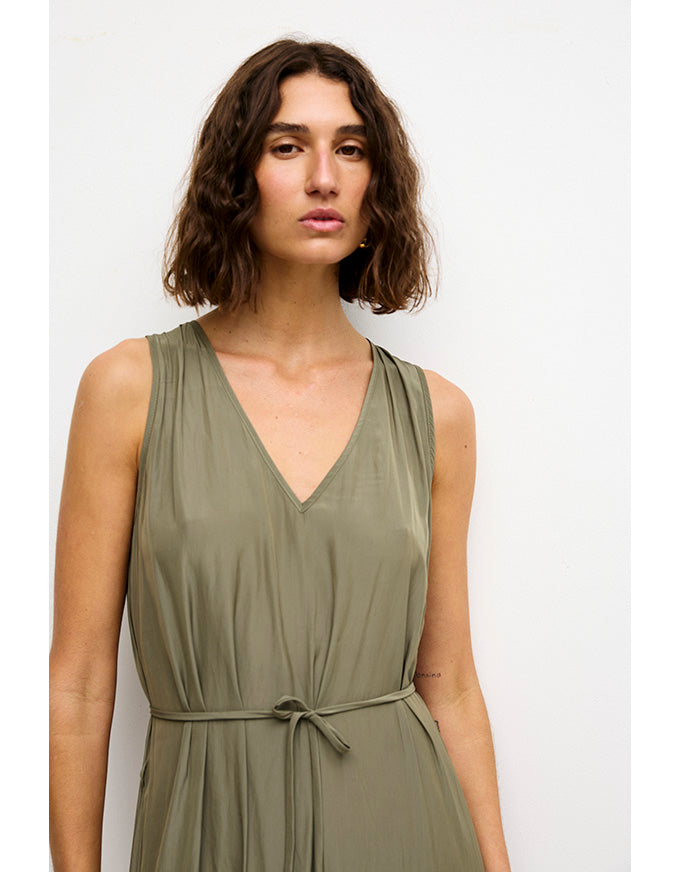 Chloe Dress Olive - Australian Made