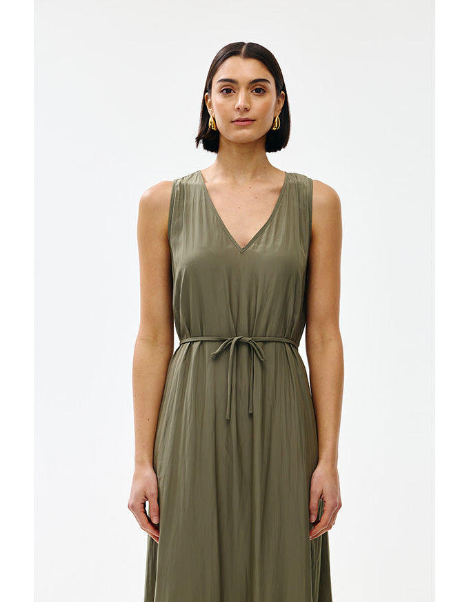 Chloe Dress Olive - Australian Made