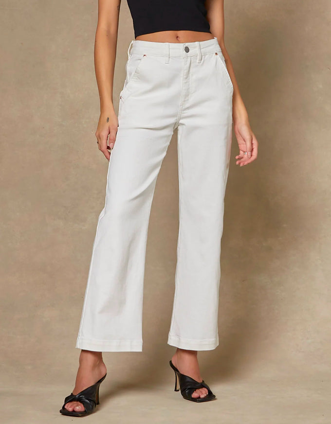 Cody Kick Flare Trouser Ivory