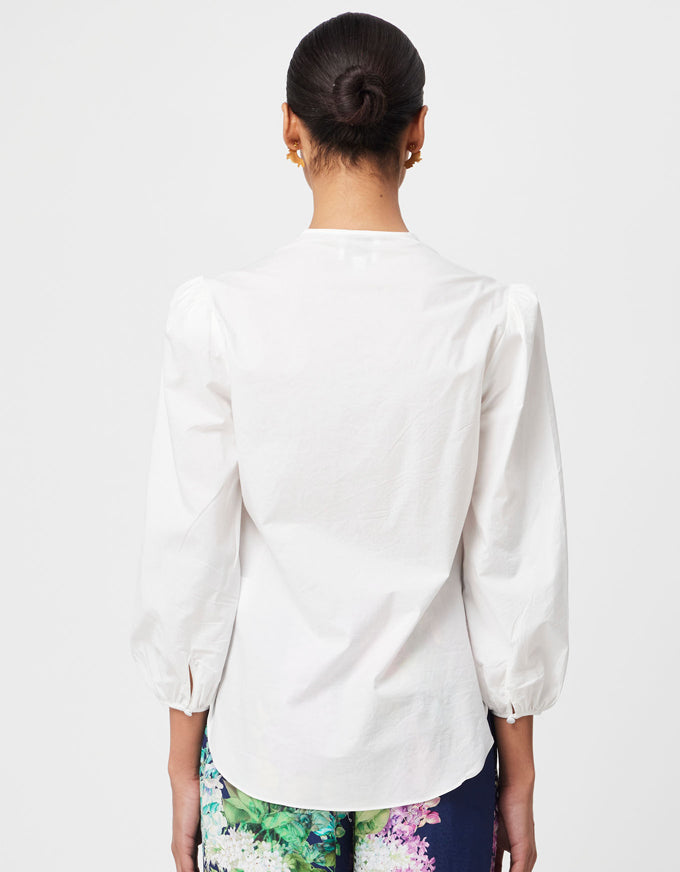 Cristina Placement Blouse Ivory