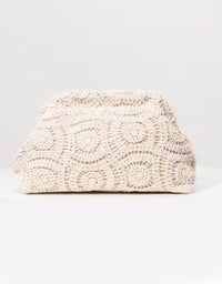 Crochet Evening Clutch Cream