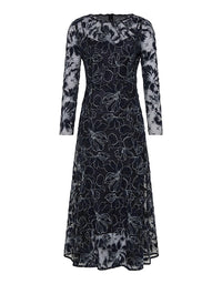 Cynthia Midi Dress Black & Navy