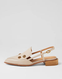 Elonsos Leather Slides Vanilla