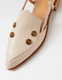 Elonsos Leather Slides Vanilla