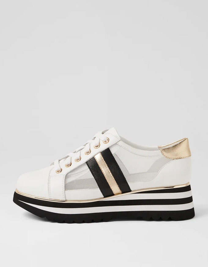 Eminta Sneakers White Black Leather