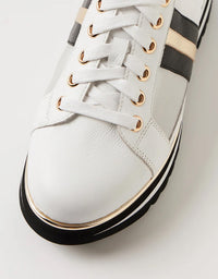 Eminta Sneakers White Black Leather