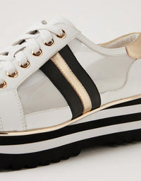 Eminta Sneakers White Black Leather