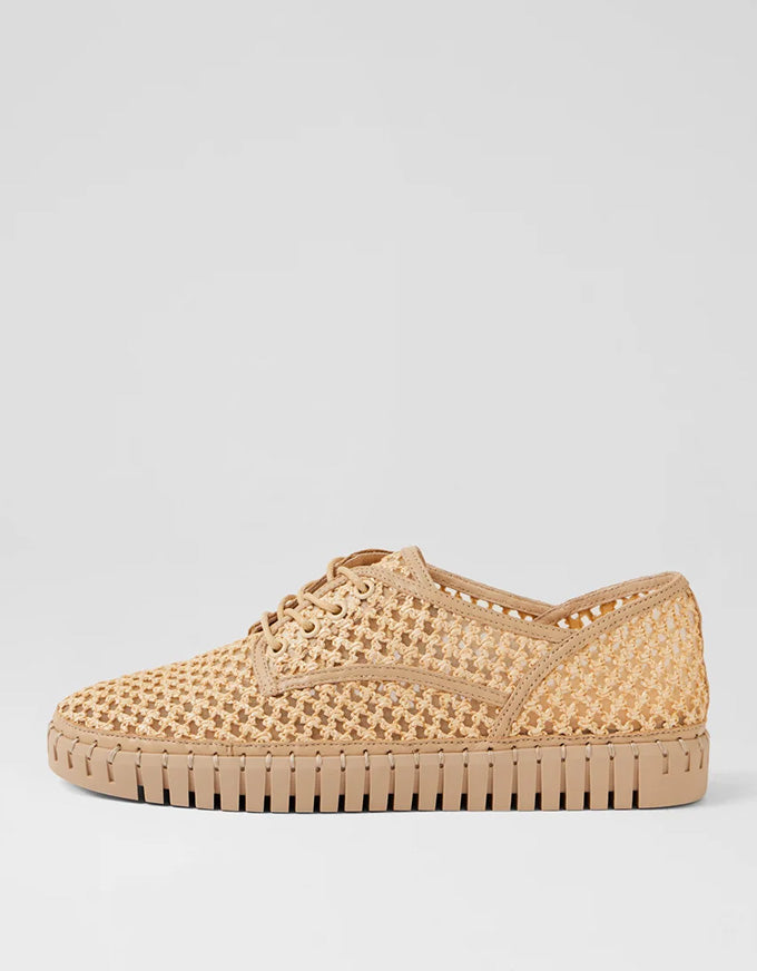 Hamburger Natural - Raffia Leather Sneaker