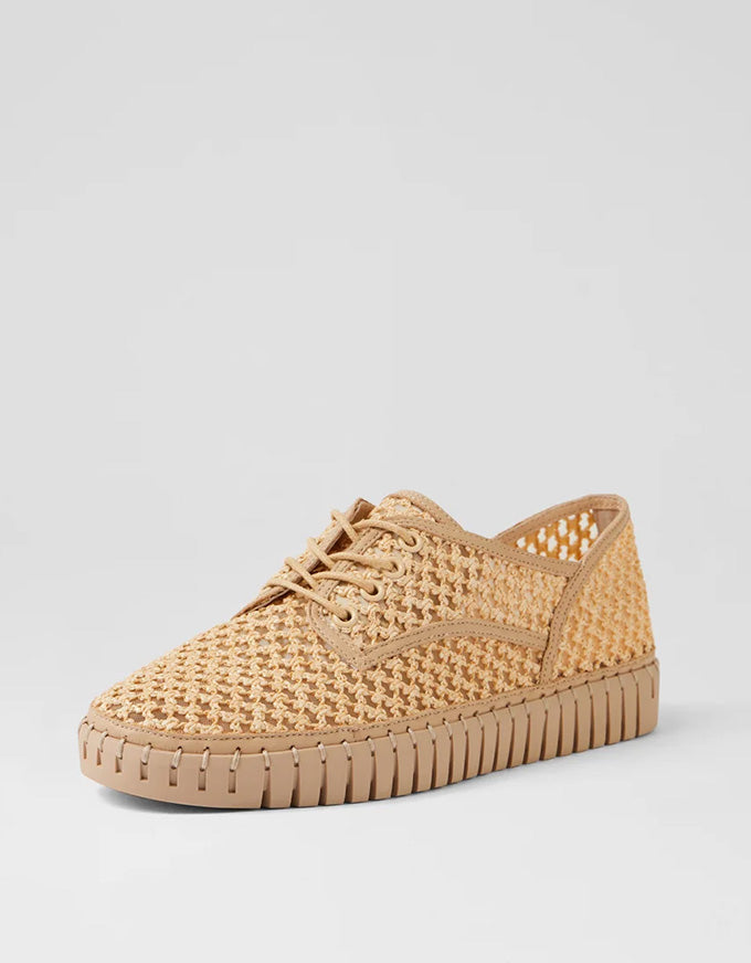 Hamburger Natural - Raffia Leather Sneaker