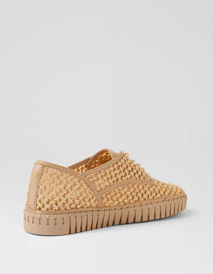 Hamburger Natural - Raffia Leather Sneaker