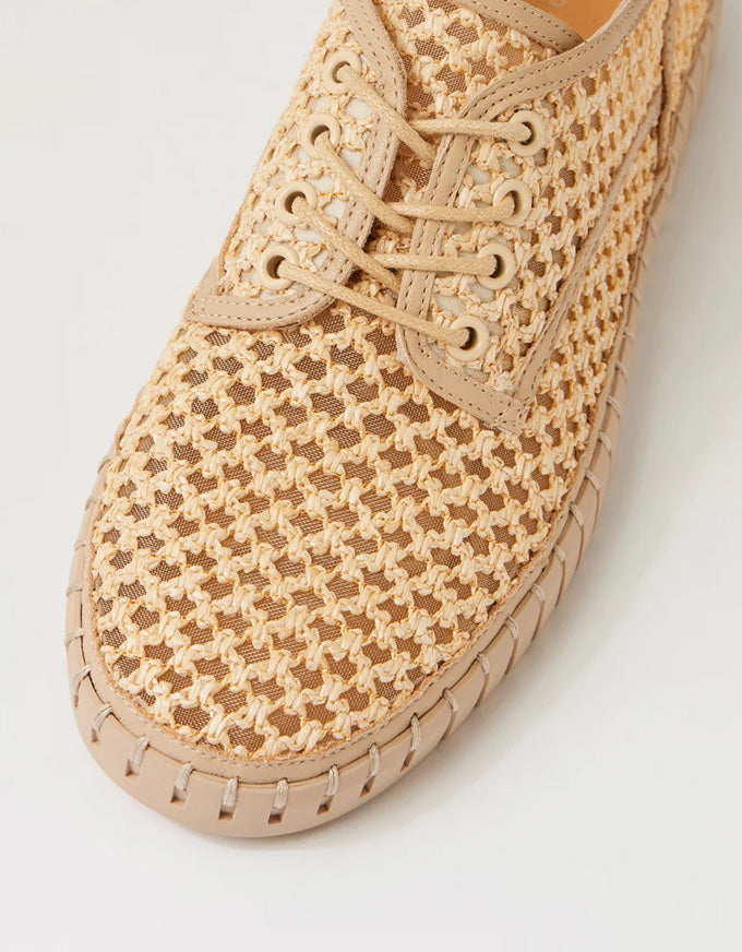 Hamburger Natural - Raffia Leather Sneaker