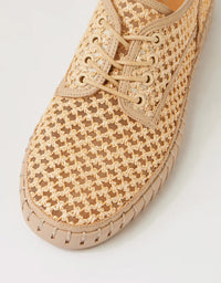 Hamburger Natural - Raffia Leather Sneaker
