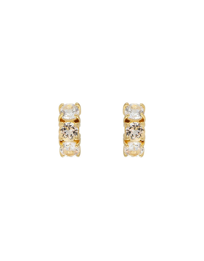 White Topaz Huggies
