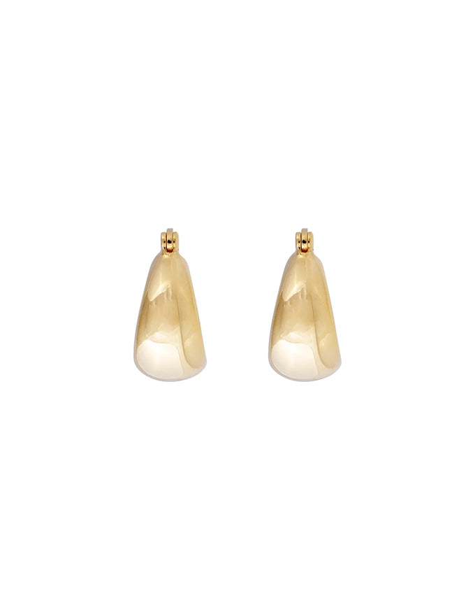 Crystal Flared Midi Hoops