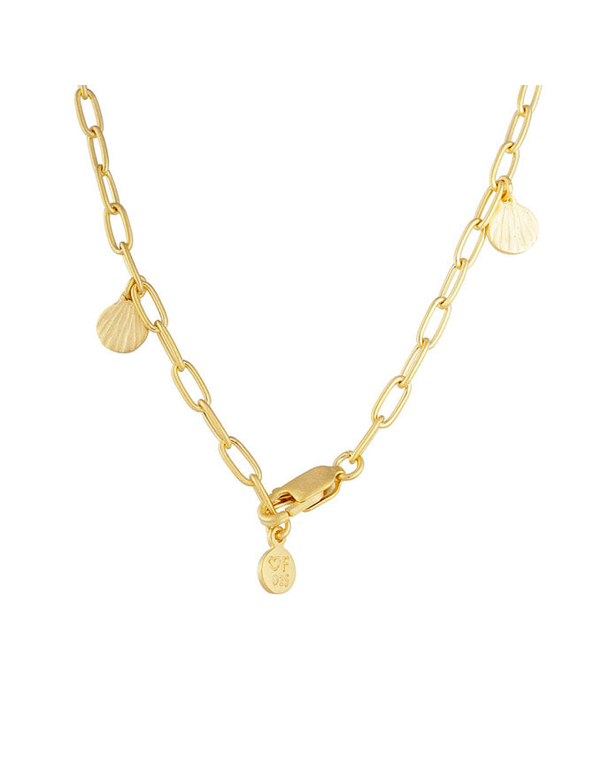 Golden Beachcomber Charm Necklace