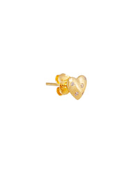 Twilight Heart Studs Gold
