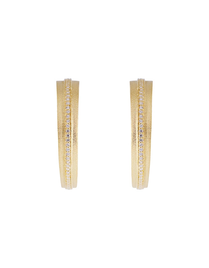 Desert Crystal Hoops Gold