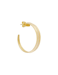 Desert Crystal Hoops Gold