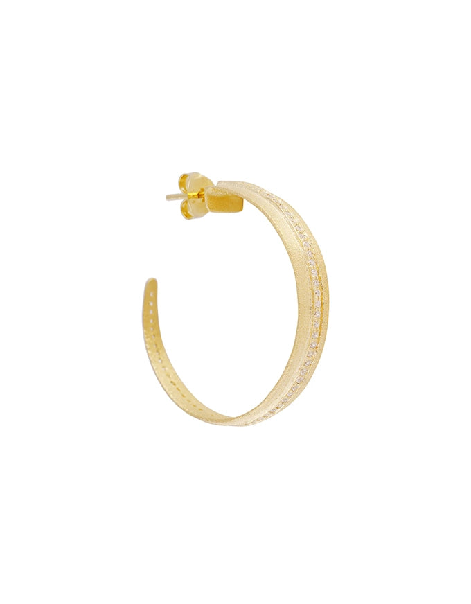 Desert Crystal Hoops Gold