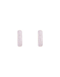 Reversible Hoops - Gold/Pave Crystals