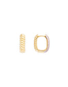 Reversible Hoops - Gold/Pave Crystals